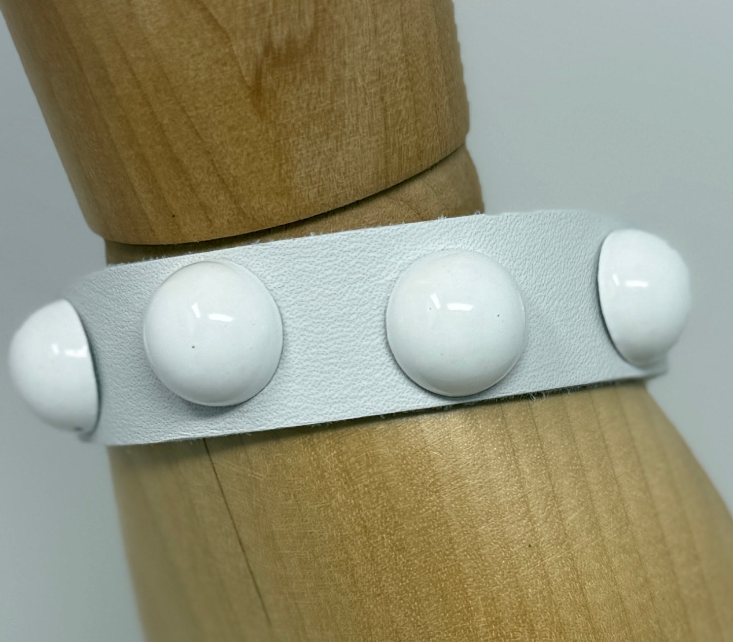 Bubble Stud Leather Wristband