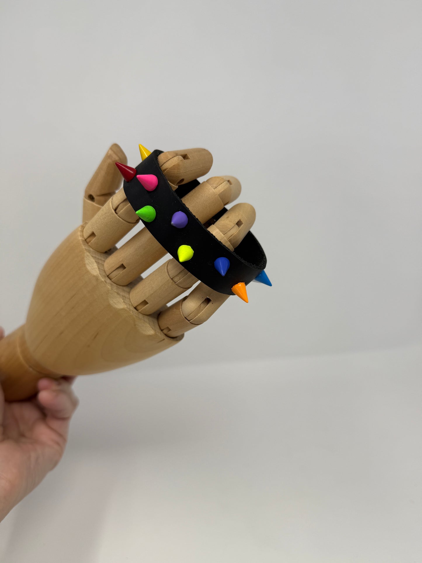 Spiky Leather Wristband