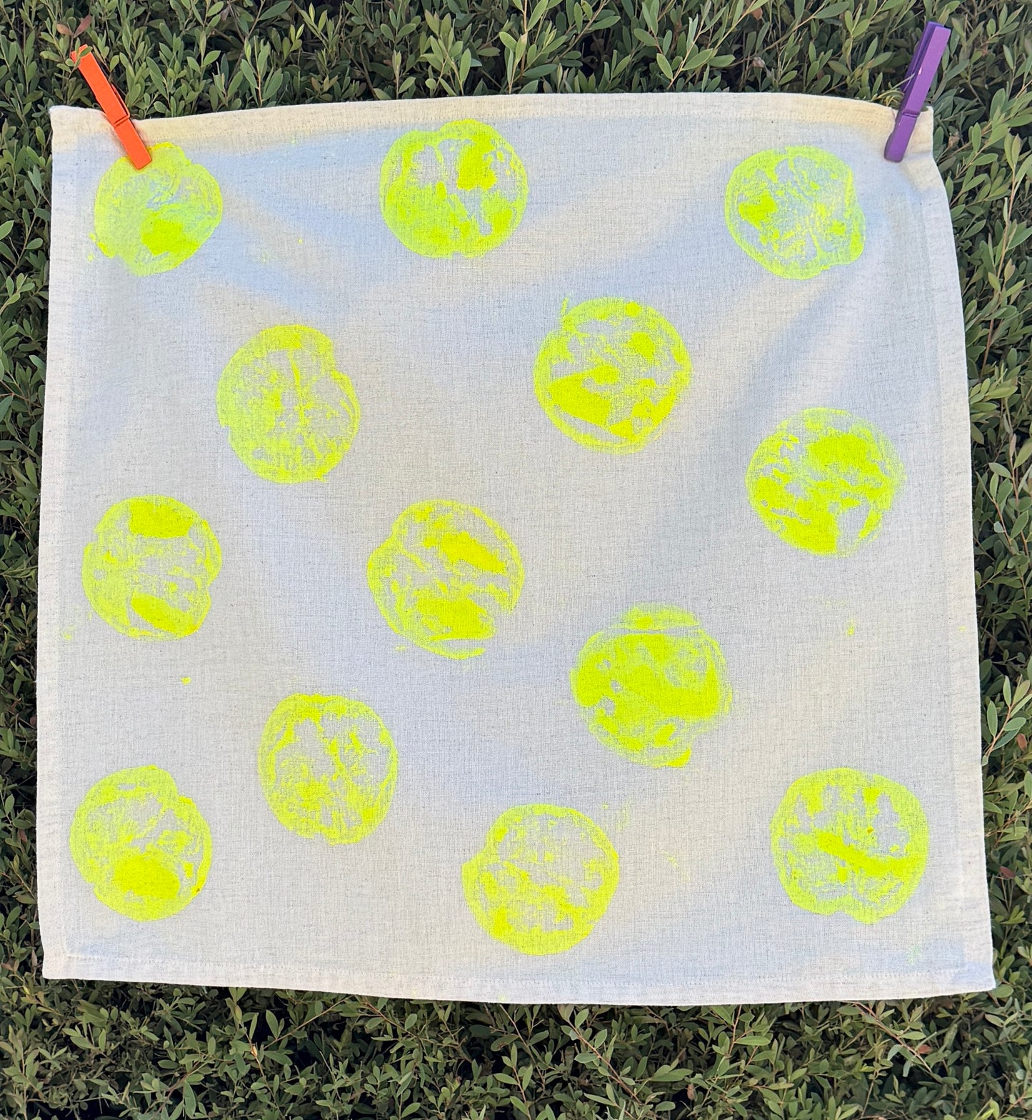 Hand Printed Dish Towel