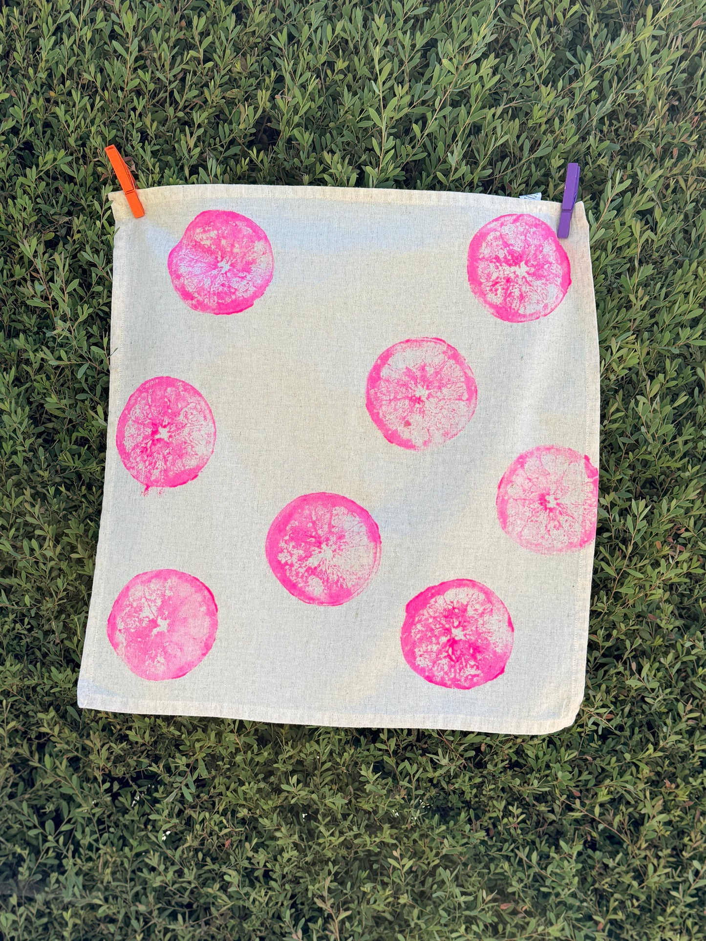 Hand Printed Dish Towel