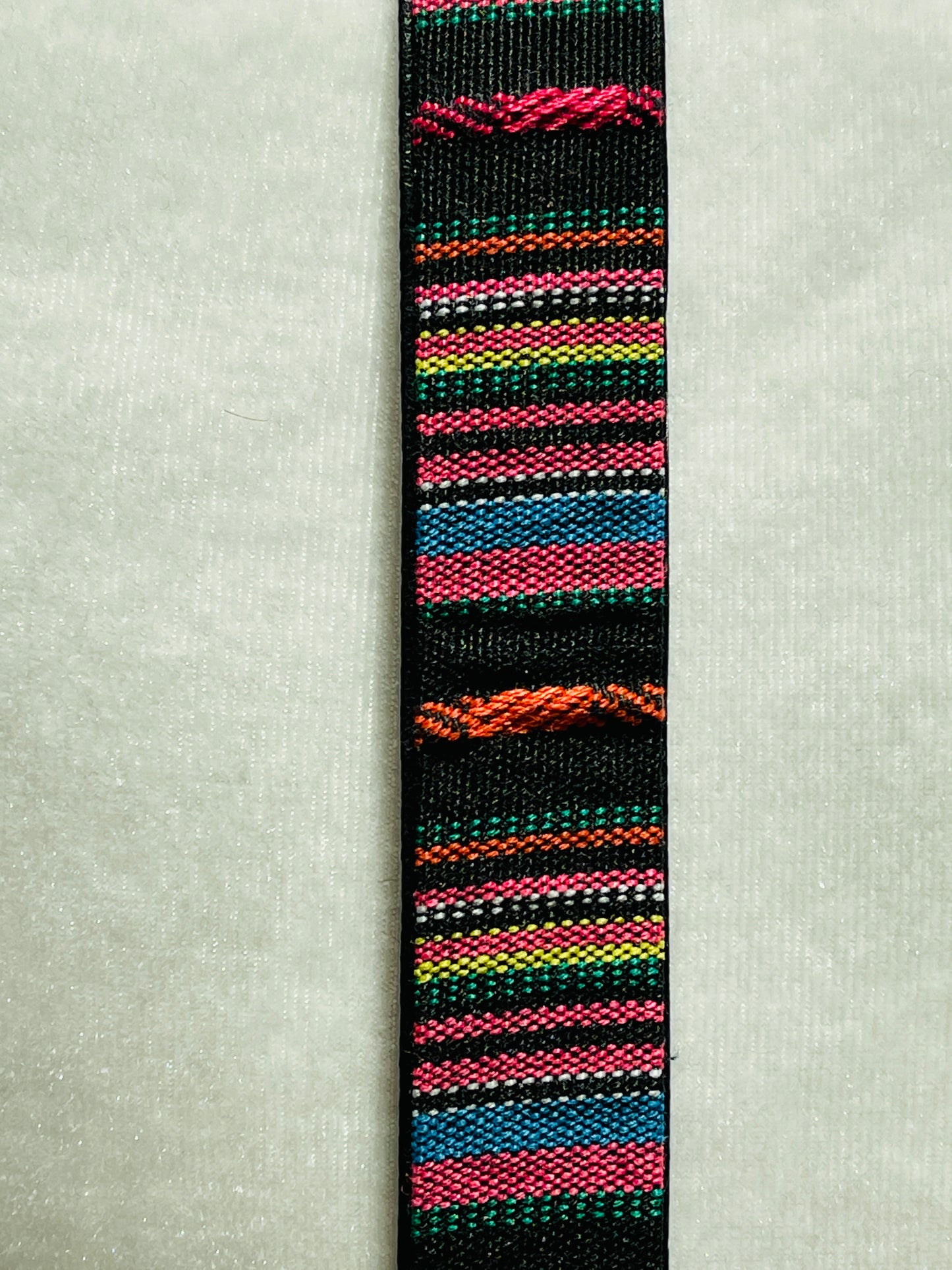 Vintage 80's Pastel Enamel Buckle Narrow Woven Belt  -  Assorted Colors/Sizes