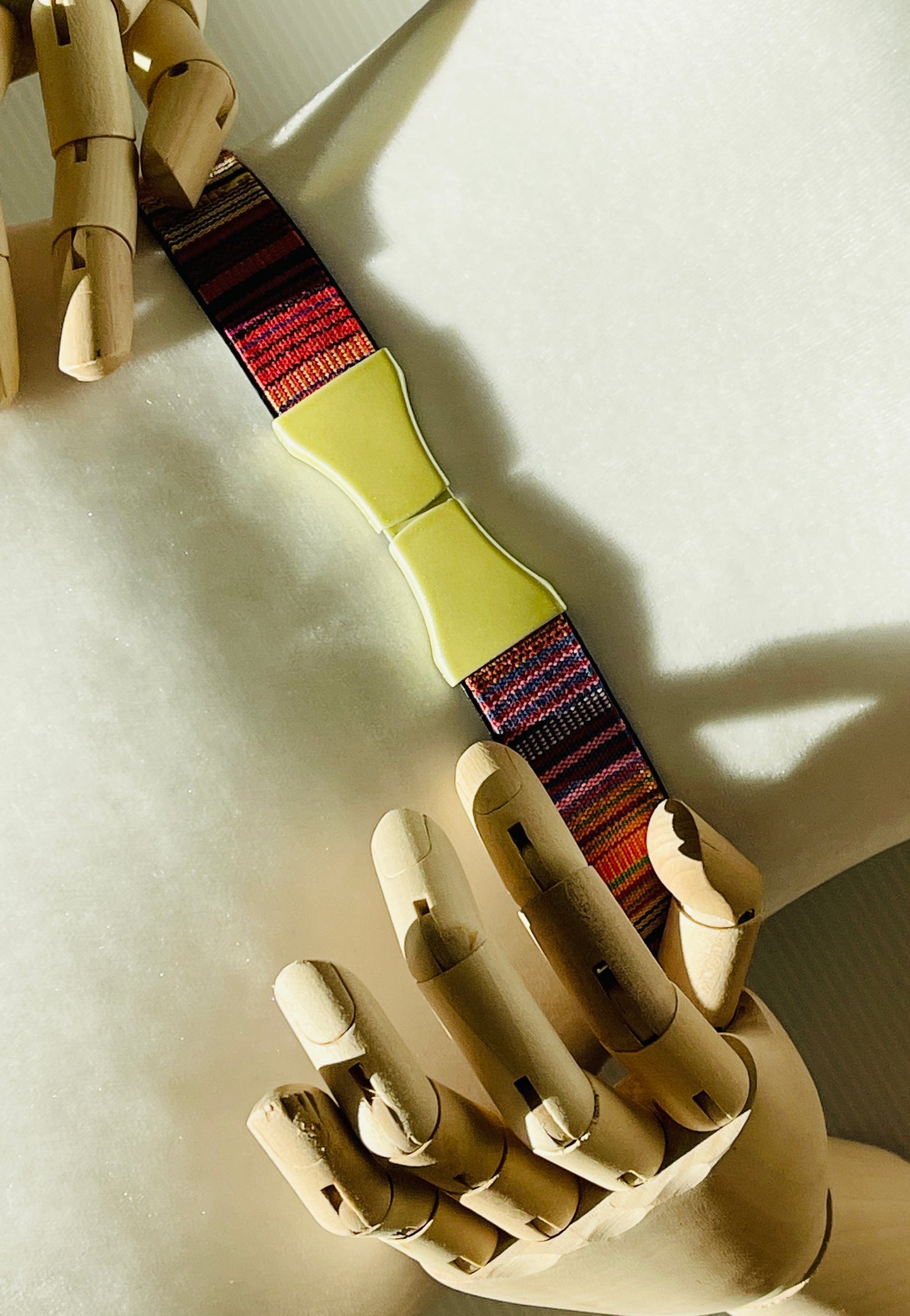 Vintage 80's Pastel Enamel Buckle Narrow Woven Belt  -  Assorted Colors/Sizes